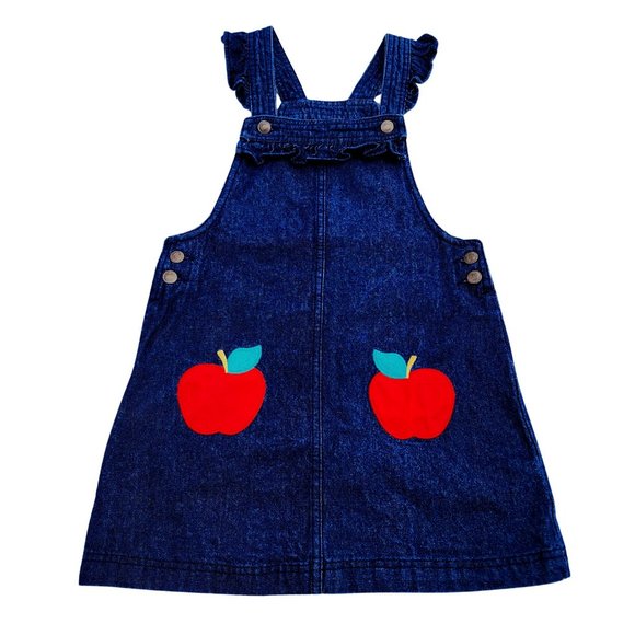 Cynthia Rowley Other - Cynthia Rowley Girl Denim Apple Orchard Ruffle Jumper, size 7